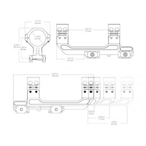 Кронштейн Vector Optics 1-Piece Adjustable Extended Picatinny Mount 30мм арт.: XASR-3037 [VECTOR OPTICS]